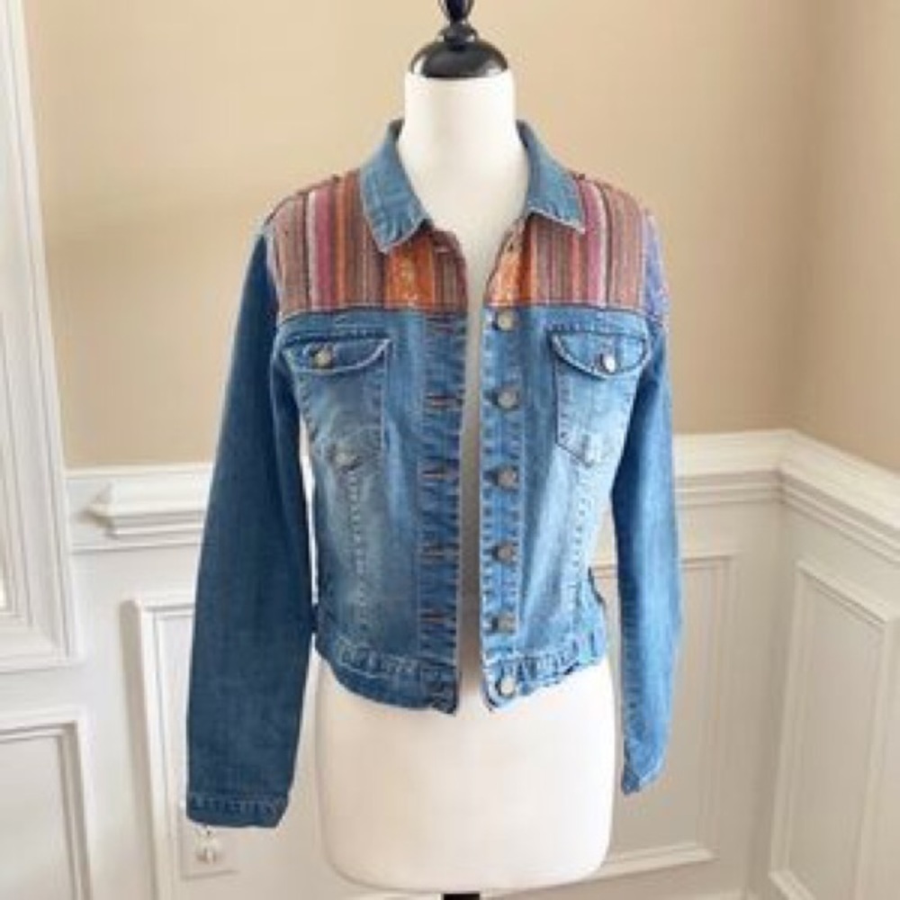 Life in progress festive Jean jacket